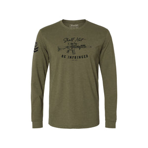 Shall Not Military Green Long Sleeve T-Shirt